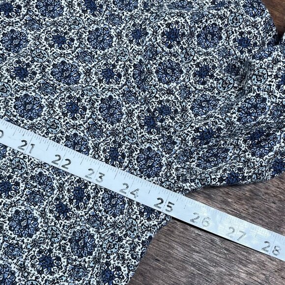 Beaded Embellished Blouse Top‎ Womens 3X Rayon Boho Flowy Floral Long V-Neck - Picture 8 of 11